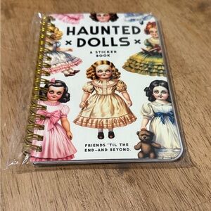 Haunted Dolls Sticker Book - Pink, Cream, Blue